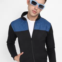 Campus Sutra Colourblocked Quilted Windcheater Bomber Jacket-10