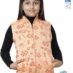 BAESD Pack Of 3 Girls Floral Printed Fleece Lightweight Bomber Jackets-picture-17