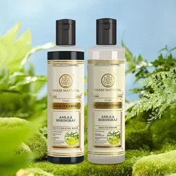 Khadi Natural Amla & Bhringraj Hair Cleanser & Conditioner - 210ml Each-54