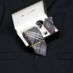 MUTAQINOTI Men Silk Necktie Accessory Gift Set-50