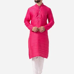 THE KURTA COMPANY Mandarin Collar Long Sleeves Kurta-image-61
