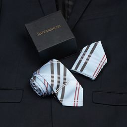 MUTAQINOTI Men Micro Silk Necktie Accessory Gift Set-image-94