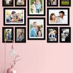 Art Street Set of 12 Black Solid Photo Frames-6