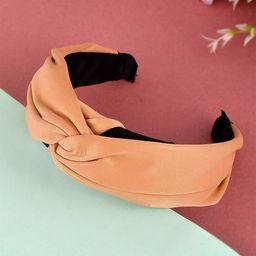Silvermerc Designs Women Brown Fancy Knotted Hairband-picture-22