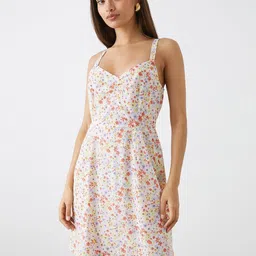 DOROTHY PERKINS Floral Print Petite A-Line Dress-image-61