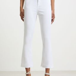 CALLIOPE Women Frayed Hem Crop Flared High-Rise Stretchable Jeans-image-91