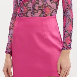 CALLIOPE Satin-Finish Mini Straight Skirt-image-34