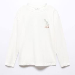 Mango Kids Boys Printed Drop-Shoulder Sleeves Pure Cotton T-shirt-picture-11