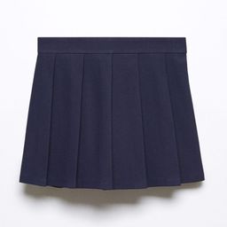 Mango Kids Girls Mid-Rise Pleated Detail Mini Skorts-image-11
