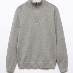 Mango Kids Boys Mock Collar Pullover-image-61