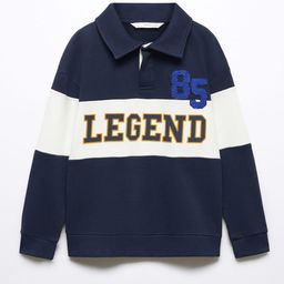 Mango Kids Boys Cotton Typography Printed Applique Detail Sweatshirt-image-19