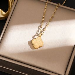 MYKI Gold-Plated Flower Shaped Pendant Chain-image-77