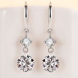 MYKI Silver-Plated Contemporary Drop Earrings-31