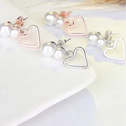MYKI Rose Gold-Plated Contemporary Drop Earrings-image-69