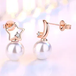 MYKI Rose Gold-Plated Contemporary Studs Earrings-7