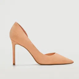 MANGO Solid Pink Solid Stiletto Pumps-27