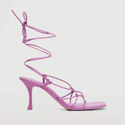 MANGO Purple Solid Mid-Top Block Gladiators-picture-1