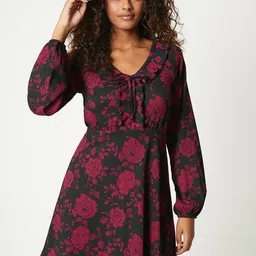 DOROTHY PERKINS Floral Print Puff Sleeve Mini Dress-image-57