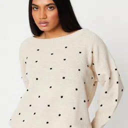 DOROTHY PERKINS Petite Geometric Drop-Shoulder Sleeve Pullover-image-94