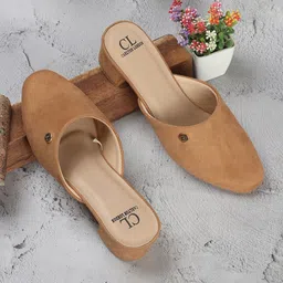 Carlton London Round Toe Block Heeled Mules-picture-7