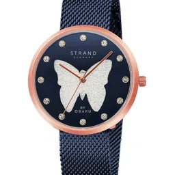 STRAND BY OBAKU Women Blue Printed Brass Dial & Blue Straps Analogue Watch S700LHVLML-DBW-image-39