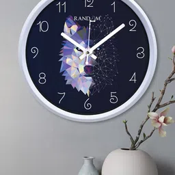 RANDOM White & Black Printed Contemporary Wall Clock-image-68