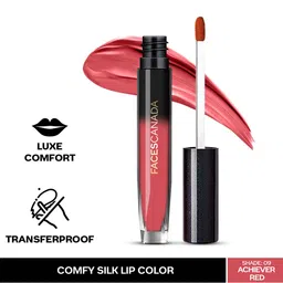 FACES CANADA Comfy Silk Lightweight Satin Matte HD Lipstick 3ml - Achiever Red 09-38