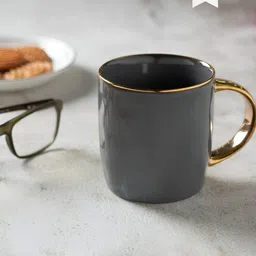 CLAY CRAFT Grey Solid Ceramic Glossy Mug 330 ml-17