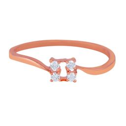 BHIMA Jewels 18K Hallmark 750 Purity Rose Gold Four Stone Diamond Ring-image-51