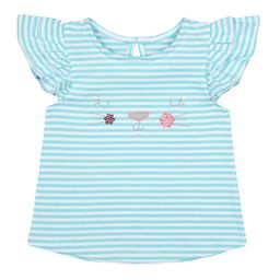 mothercare Girls Blue Striped Cat Embroidery Regular Top-picture-39