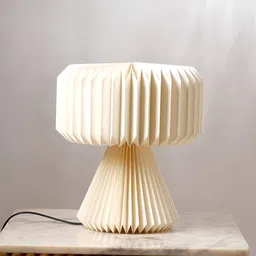 FIG Orilamp Off White Metal Cylindrical Shaped Table Lamp with Bulb-image-17