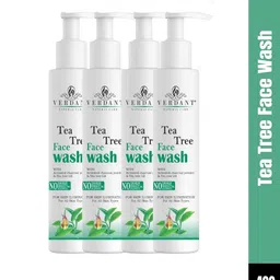 Verdant Natural Care Set Of 4 Tea Tree Face Wash For Anti Acne & Pimples  - 100ml Each-7