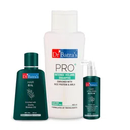 Dr Batras Hair Vitalizing Serum 125ml + Pro+ Intense Volume Shampoo 500ml + Hair Oil 100ml-53