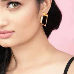 TOKYO TALKIES X rubans FASHION ACCESSORIES Gold-Toned Contemporary Studs Earrings-32