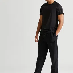 Decathlon DOMYOS Men Black Solid Drawstring Track Pants-picture-44
