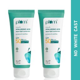 Plum Set of 2 Cica & Hyaluronic Acid Aqua Light SPF50 PA+++ Sunscreen - 50 g each-11