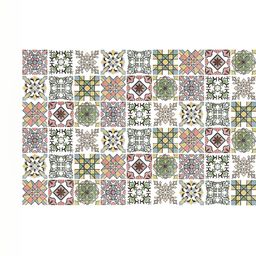 Asian royal White & Green Printed Self Adhesive Wall Sticker-image-92