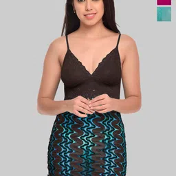 AROUSY Net Baby Doll with High-Low-picture-17
