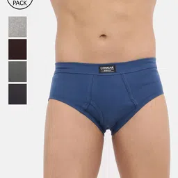 Dollar Bigboss Men Assorted Pack of 5 Spandex Integrated Cotton Basic Briefs MBBR-11-PO5-12