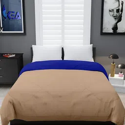 RF RELAXFEEL Blue & Beige Heavy Winter 233 GSM Single Bed Comforter-image-89