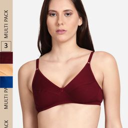 shyaway Pack Of 3 Cotton Low Support Everyday Bra-image-77