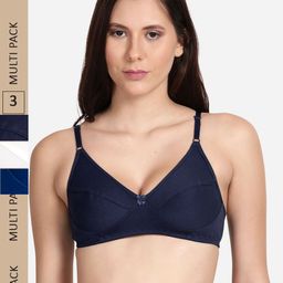 shyaway Pack Of 3 Non Padded All Day Cotton Comfort Bra-image-62