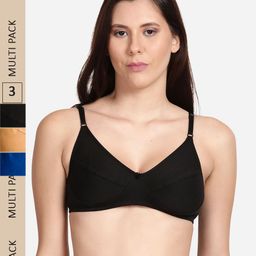 shyaway Pack of 3 Non-Wired All Day Comfort Cotton Bra-image-101