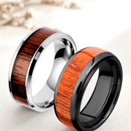 OOMPH Men Set Of 2 Stainless Steel Band Finger Rings-image-1
