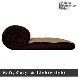 RF RELAXFEEL Beige & Brown Heavy Winter 233 GSM Single Bed Comforter-image-92