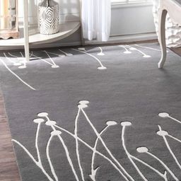 Safiya Carpet Grey Floral Woollen Carpets-image-72