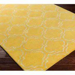 Safiya Carpet Yellow Geometric Hand-Tufted Woollen Carpets-image-88