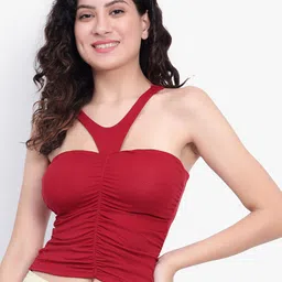 BRACHY Sleeveless Ruched Fitted Top-image-37