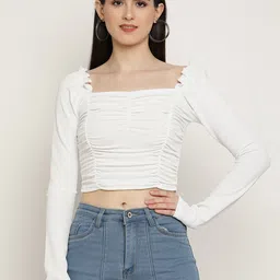 BAESD Square Neck Fitted Crop Top-image-65
