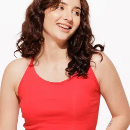 Urban Sundari Shoulder Straps Sleeveless Tie-Ups Detail Cotton Fitted Crop Top-picture-23
